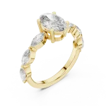 Ethereal Oval and Marquise Silhouette Solitaire Ring