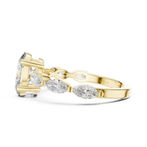 Ethereal Oval and Marquise Silhouette Solitaire Ring - Image 4