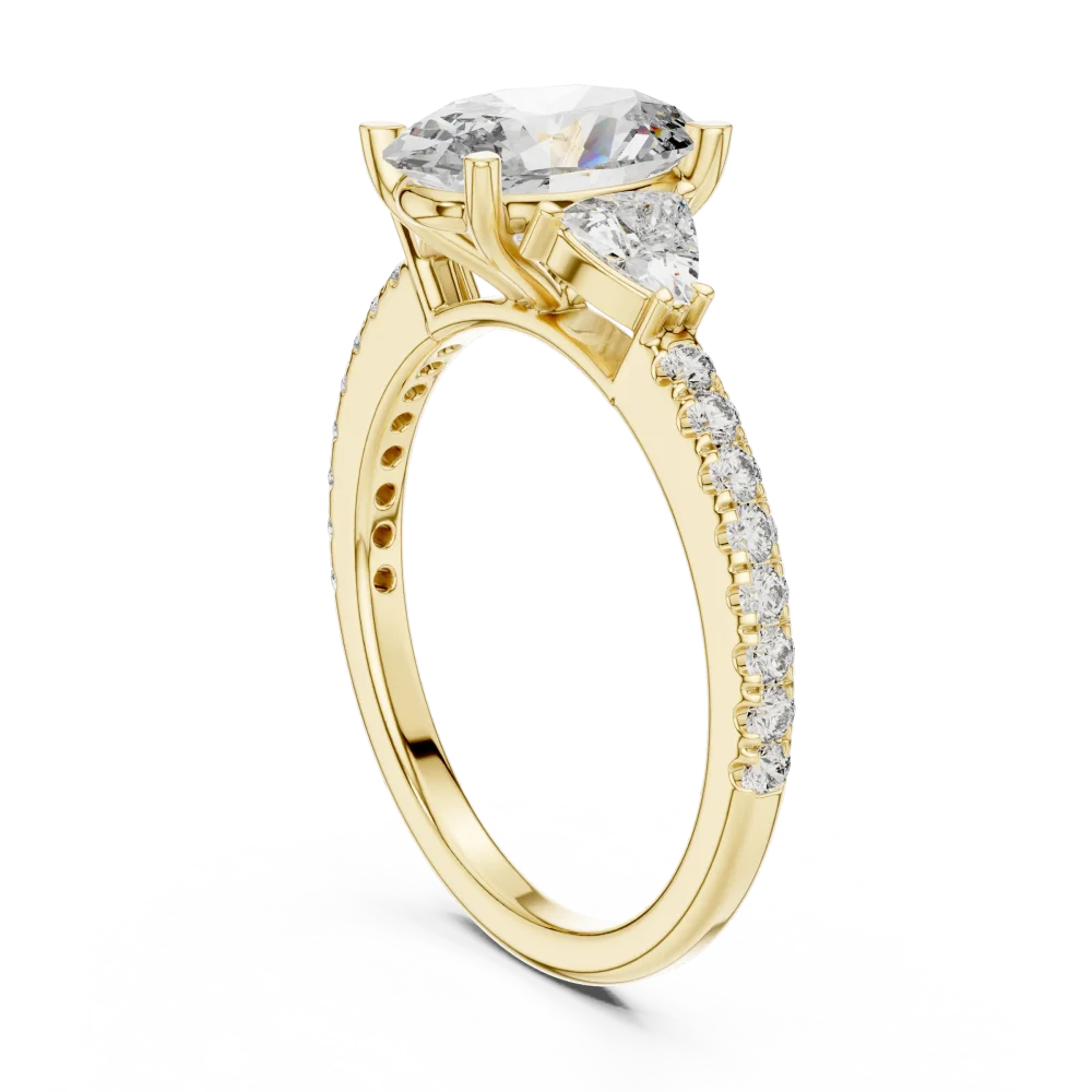 Infinite Radiance Oval and Trillion Three-Stone Solitaire Ring - Image 3