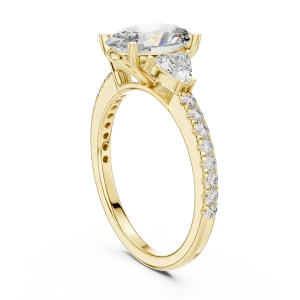 Infinite Radiance Oval and Trillion Three-Stone Solitaire Ring - Image 3