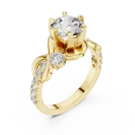 Ethereal Round Brilliant Infinite Twist Solitaire Ring