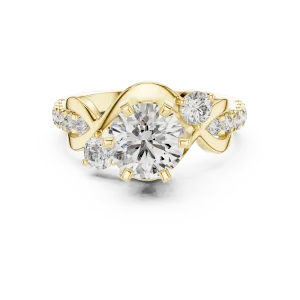 Ethereal Round Brilliant Infinite Twist Solitaire Ring - Image 2