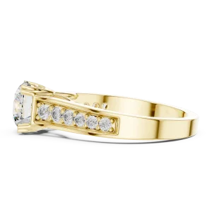 Luminary Round Brilliant Pavé-Set Solitaire Engagement Ring - Image 4