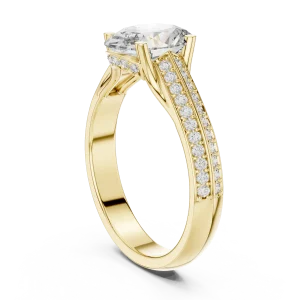 Ethereal Oval Luminary Pavé-Set Solitaire Ring - Image 3