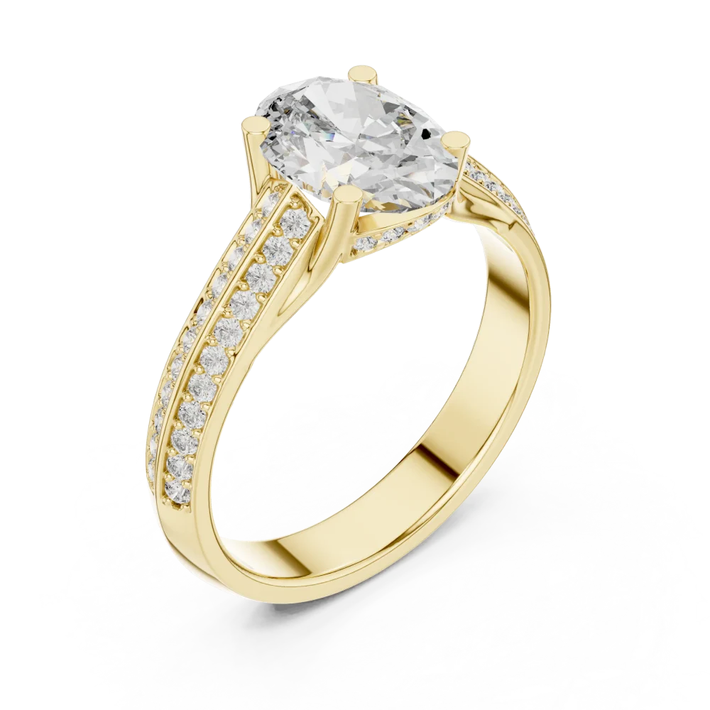 Experience timeless elegance with our oval solitaire ring. Featuring brilliant-cut DIAMEUR diamonds and artisan craftsmanship, shop the collection today.
