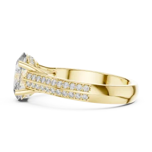 Ethereal Oval Luminary Pavé-Set Solitaire Ring - Image 4