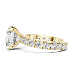 Luminary Round Brilliant Pavé-Set Solitaire Ring - Image 4