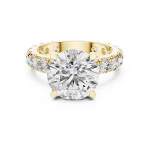 Luminary Round Brilliant Pavé-Set Solitaire Ring - Image 2