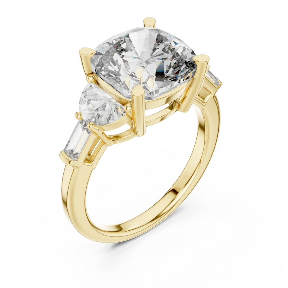 Discover the radiant symmetry of our three-stone lab-grown diamond ring. Featuring exquisite cuts and superior fire, elevate your style and shop now.