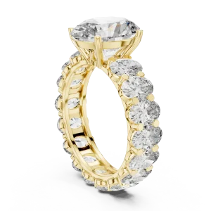 Ethereal Luminary Oval Cut Pavé-Set Solitaire Ring - Image 3