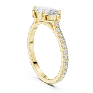 Ethereal Marquise Pavé-Set Solitaire Engagement Ring - Image 3