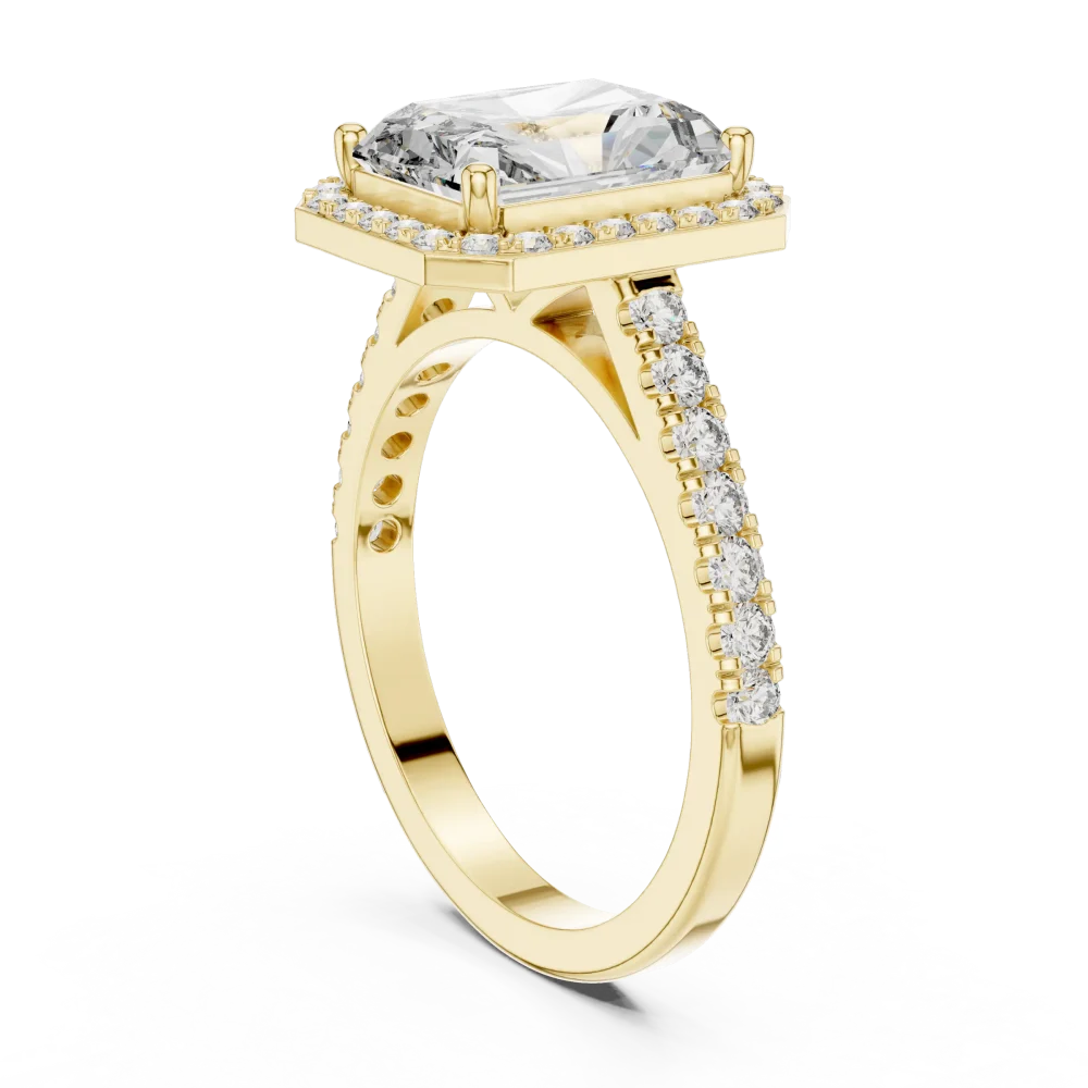 Radiant Luminary Halo Solitaire Ring - Image 3