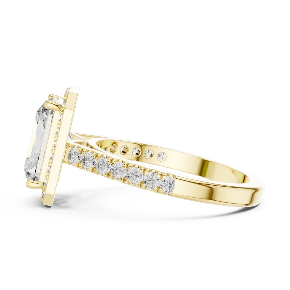 Radiant Luminary Halo Solitaire Ring - Image 4