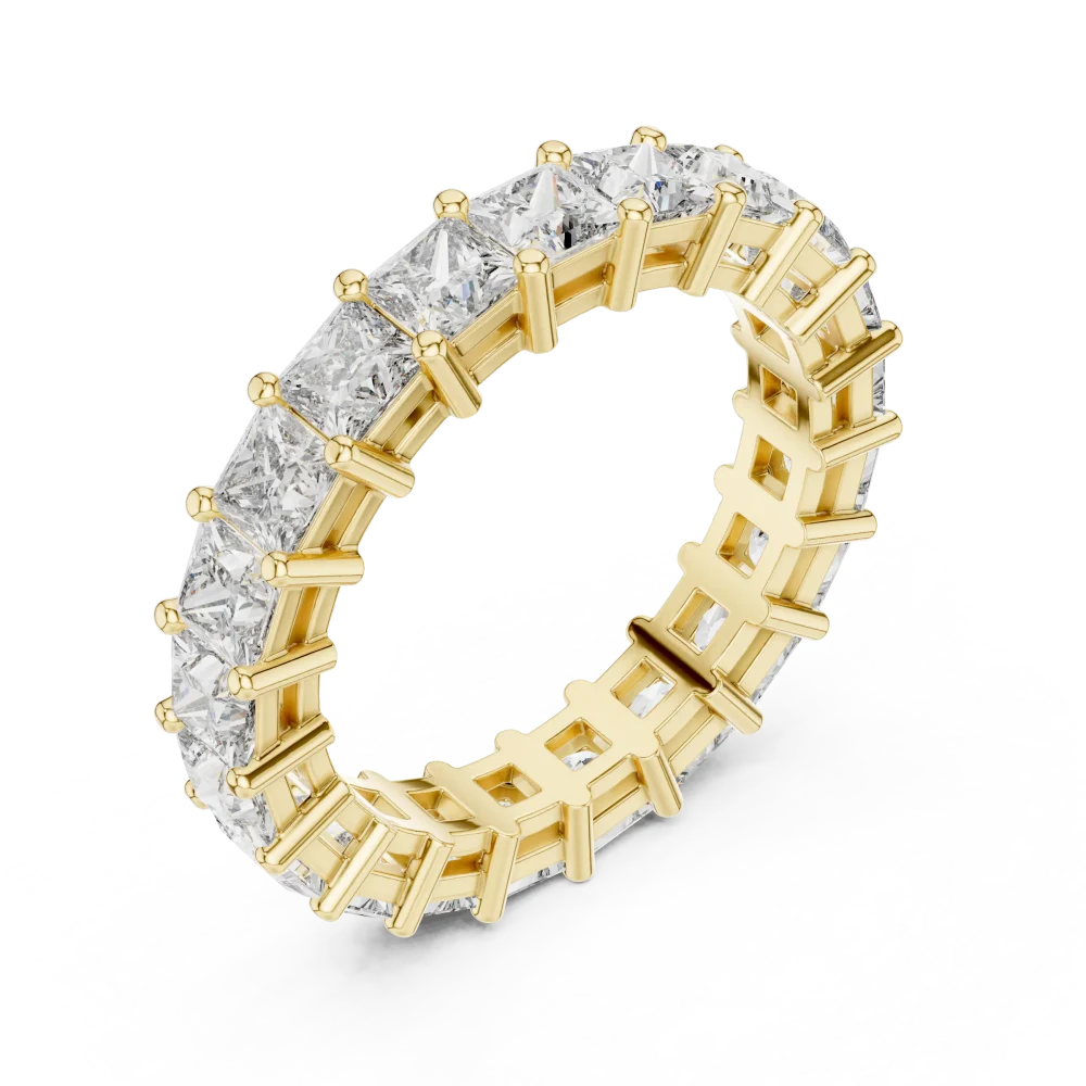 Discover the radiant beauty of our princess cut eternity band. Featuring brilliant DIAMEUR diamonds, this modern classic is designed to impress. Shop now.
