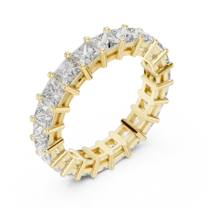 Infinite Princess Cut Geometric Eternity Band