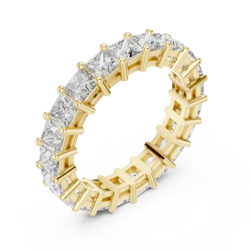 Infinite Princess Cut Geometric Eternity Band