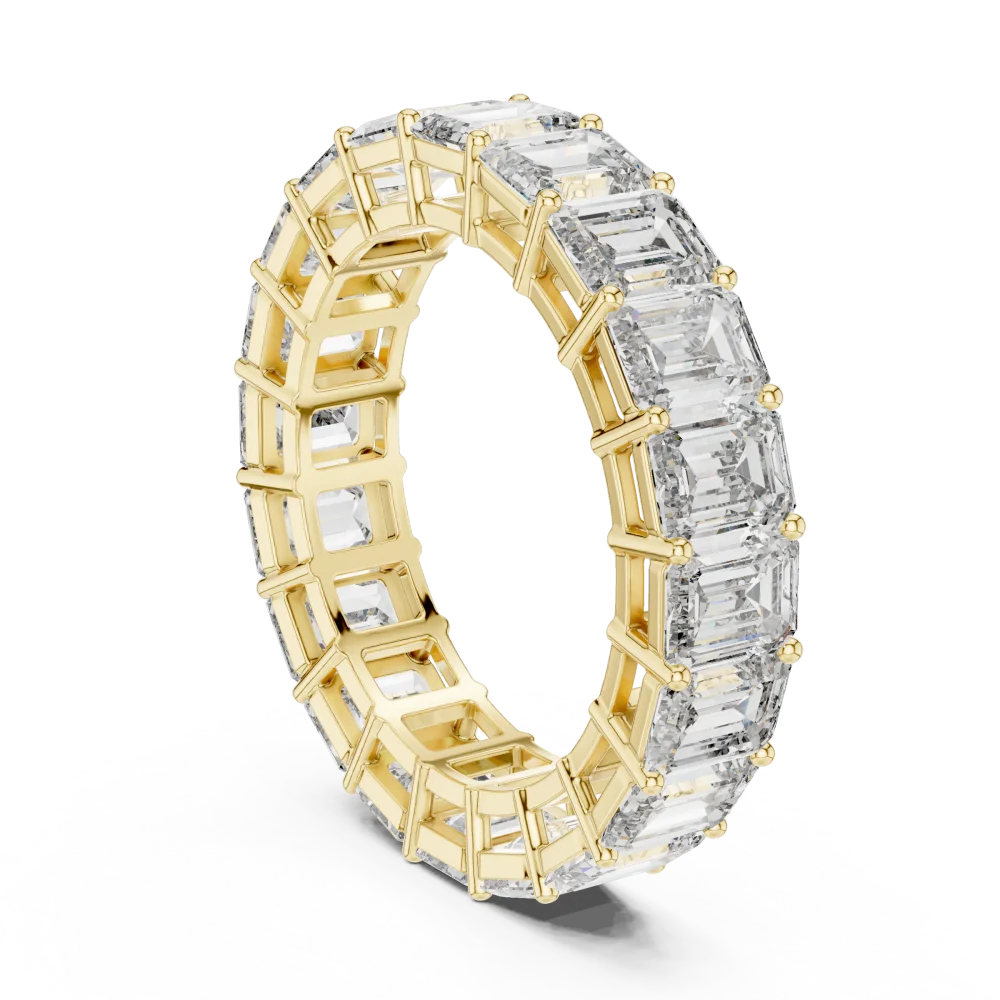 Symmetry Emerald Cut Architectural Eternity Band - Image 3