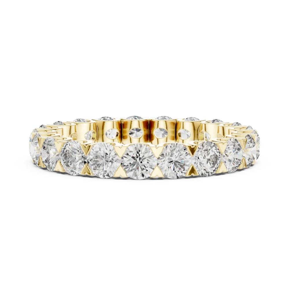Infinite Round Brilliant Pavé-Set Eternity Band - Image 4