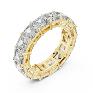 Symmetry Emerald Cut Architectural Eternity Band
