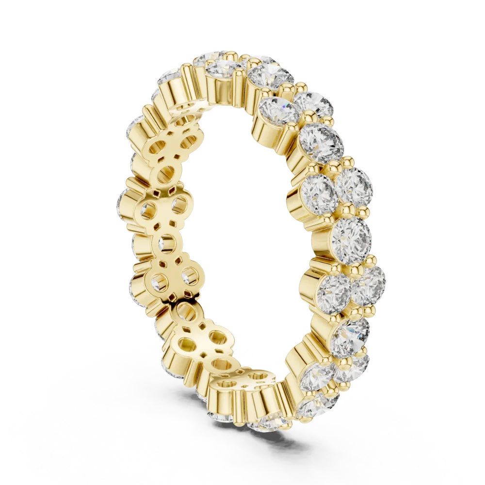 Luminary Round Brilliant Pavé-Set Eternity Band - Image 3
