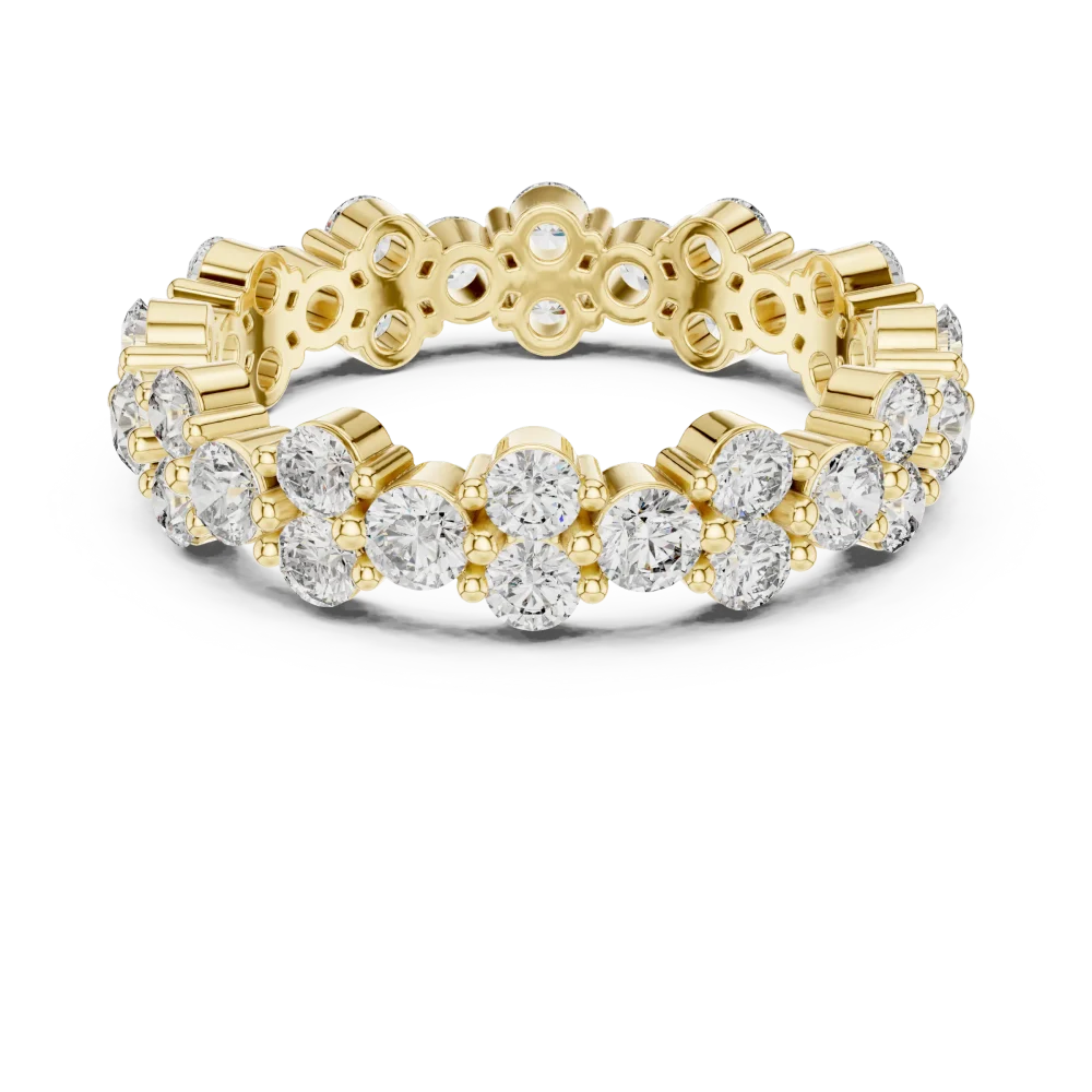 Luminary Round Brilliant Pavé-Set Eternity Band - Image 2