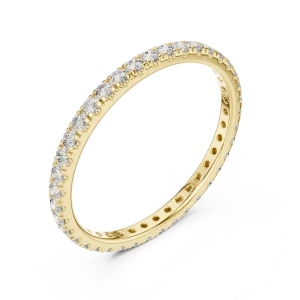 Infinite Luminary Round Brilliant Pavé-Set Eternity Band