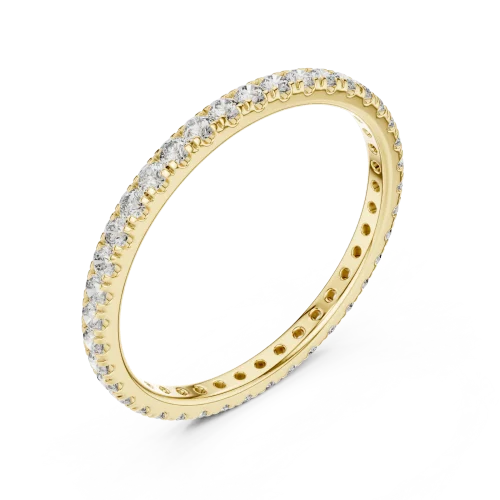 Infinite Luminary Round Brilliant Pavé-Set Eternity Band