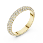 Luminary Pavé-Set Round Brilliant Triple Row Eternity Band
