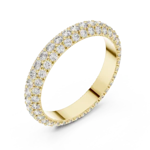 Luminary Pavé-Set Round Brilliant Triple Row Eternity Band