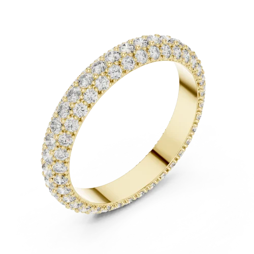 Luminary Pavé-Set Round Brilliant Triple Row Eternity Band