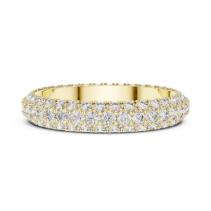 Luminary Pavé-Set Round Brilliant Triple Row Eternity Band - Image 4