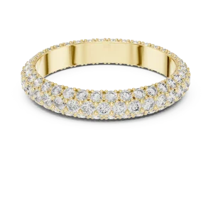 Luminary Pavé-Set Round Brilliant Triple Row Eternity Band - Image 2