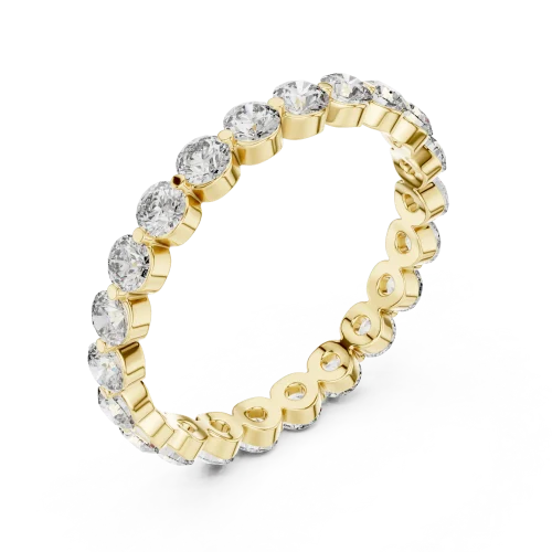 Ethereal Round Brilliant Eternity Band