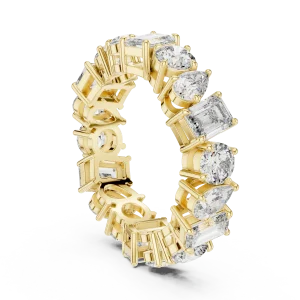Infinite Symphony Pear, Round, and Emerald Eternity Band - Image 3