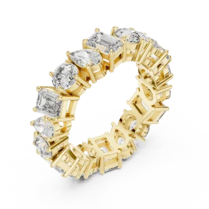 Infinite Symphony Pear, Round, and Emerald Eternity Band