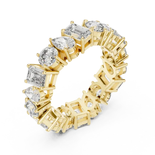 Infinite Symphony Pear, Round, and Emerald Eternity Band