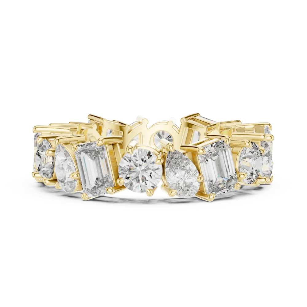 Infinite Symphony Pear, Round, and Emerald Eternity Band - Image 4