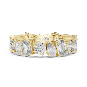 Infinite Symphony Pear, Round, and Emerald Eternity Band - Image 4