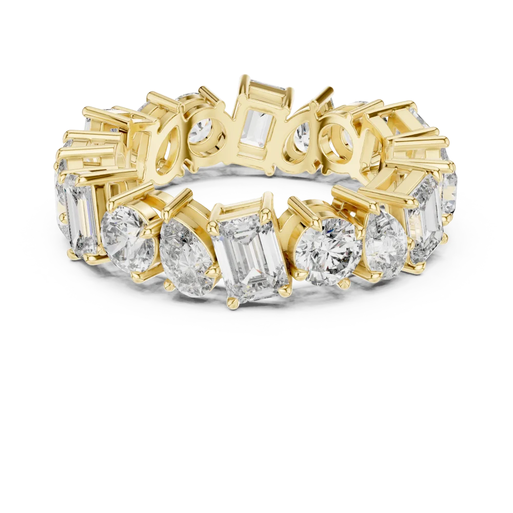 Infinite Symphony Pear, Round, and Emerald Eternity Band - Image 2