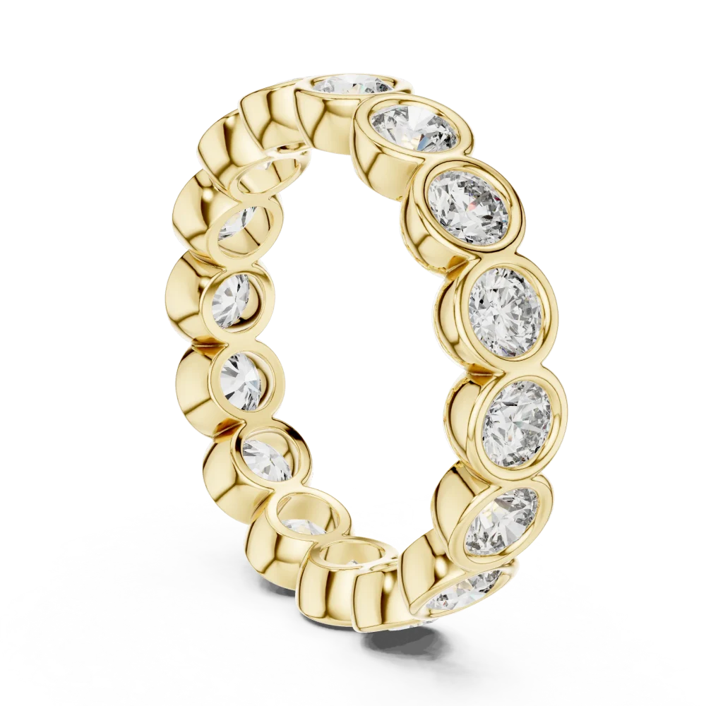 Infinite Luminary Round Brilliant Bezel Set Eternity Band - Image 3