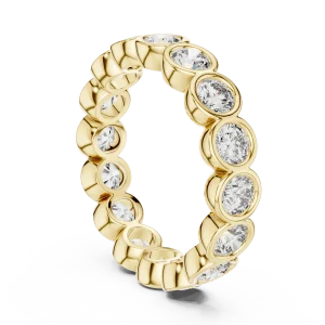 Infinite Luminary Round Brilliant Bezel Set Eternity Band - Image 3