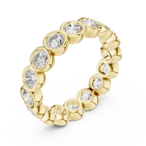 Infinite Luminary Round Brilliant Bezel Set Eternity Band