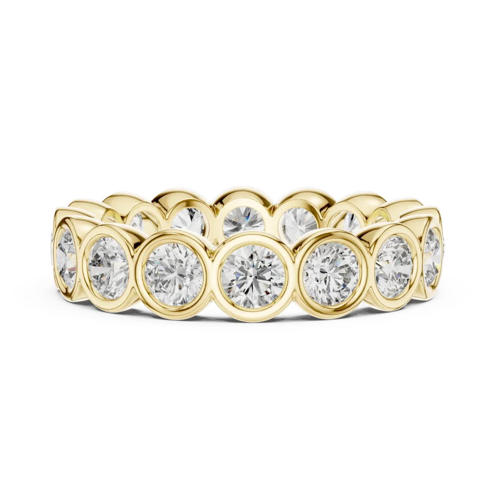 Infinite Luminary Round Brilliant Bezel Set Eternity Band - Image 4