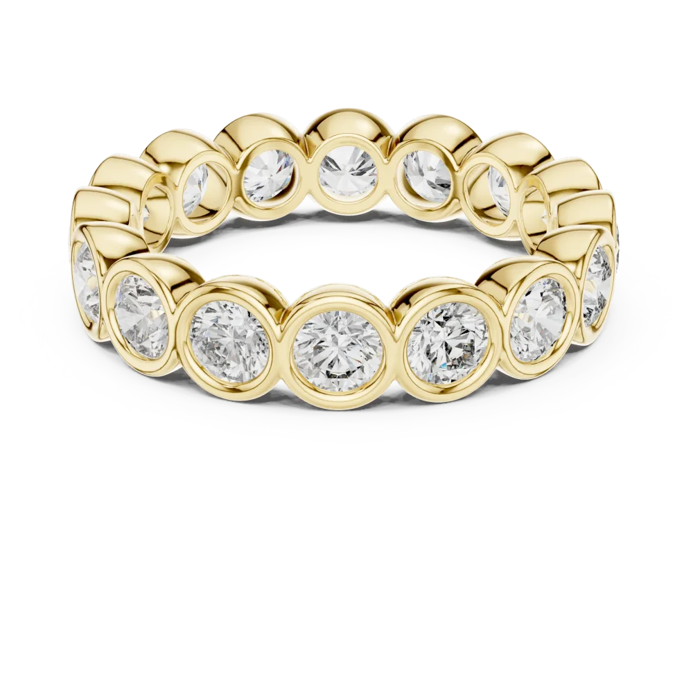 Infinite Luminary Round Brilliant Bezel Set Eternity Band - Image 2