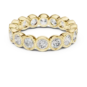 Infinite Luminary Round Brilliant Bezel Set Eternity Band - Image 2