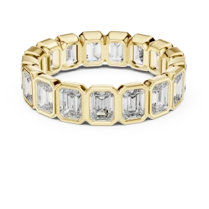 Architectural Emerald Cut Bezel-Set Eternity Band - Image 2