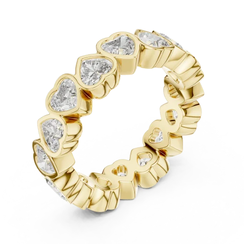 Infinite Heart Radiant Cut Eternity Band