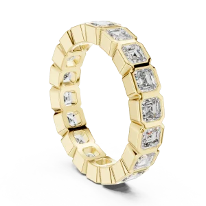 Architectural Emerald Cut Bezel-Set Eternity Band - Image 3
