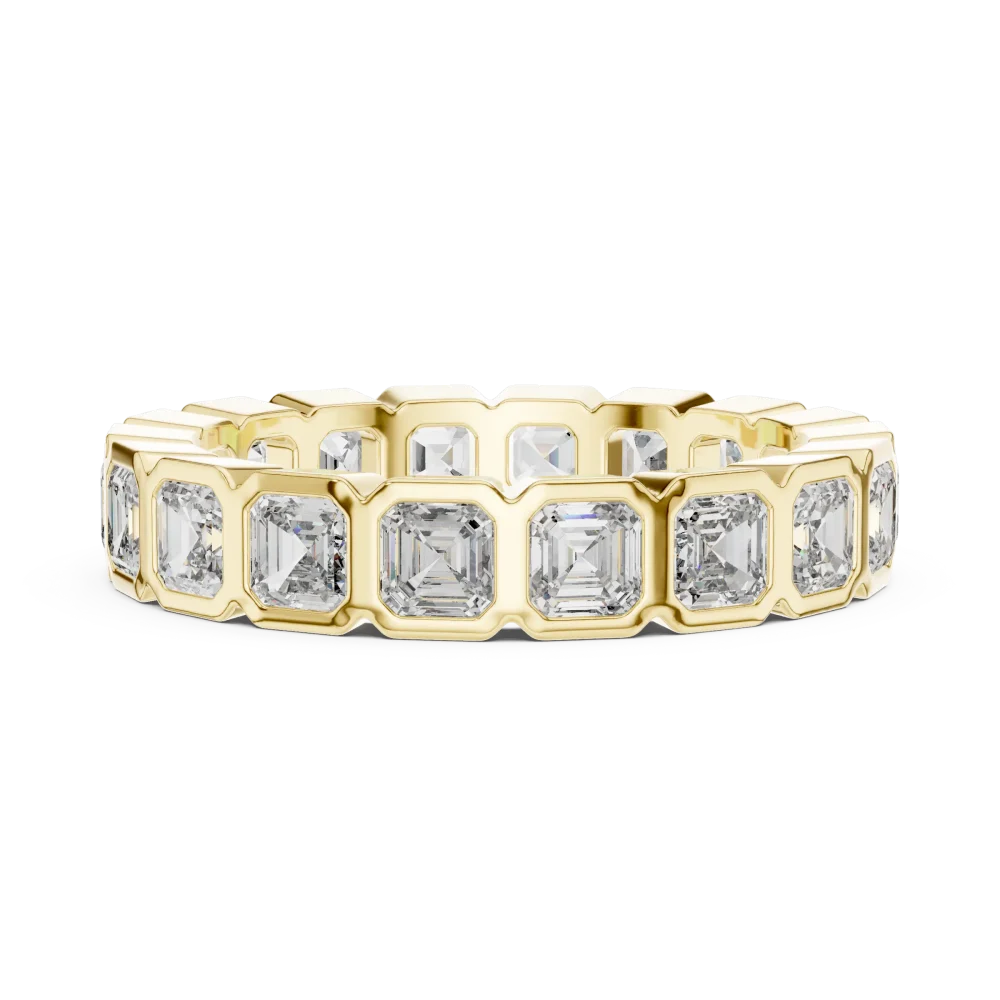 Architectural Emerald Cut Bezel-Set Eternity Band - Image 4