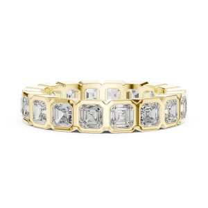 Architectural Emerald Cut Bezel-Set Eternity Band - Image 4